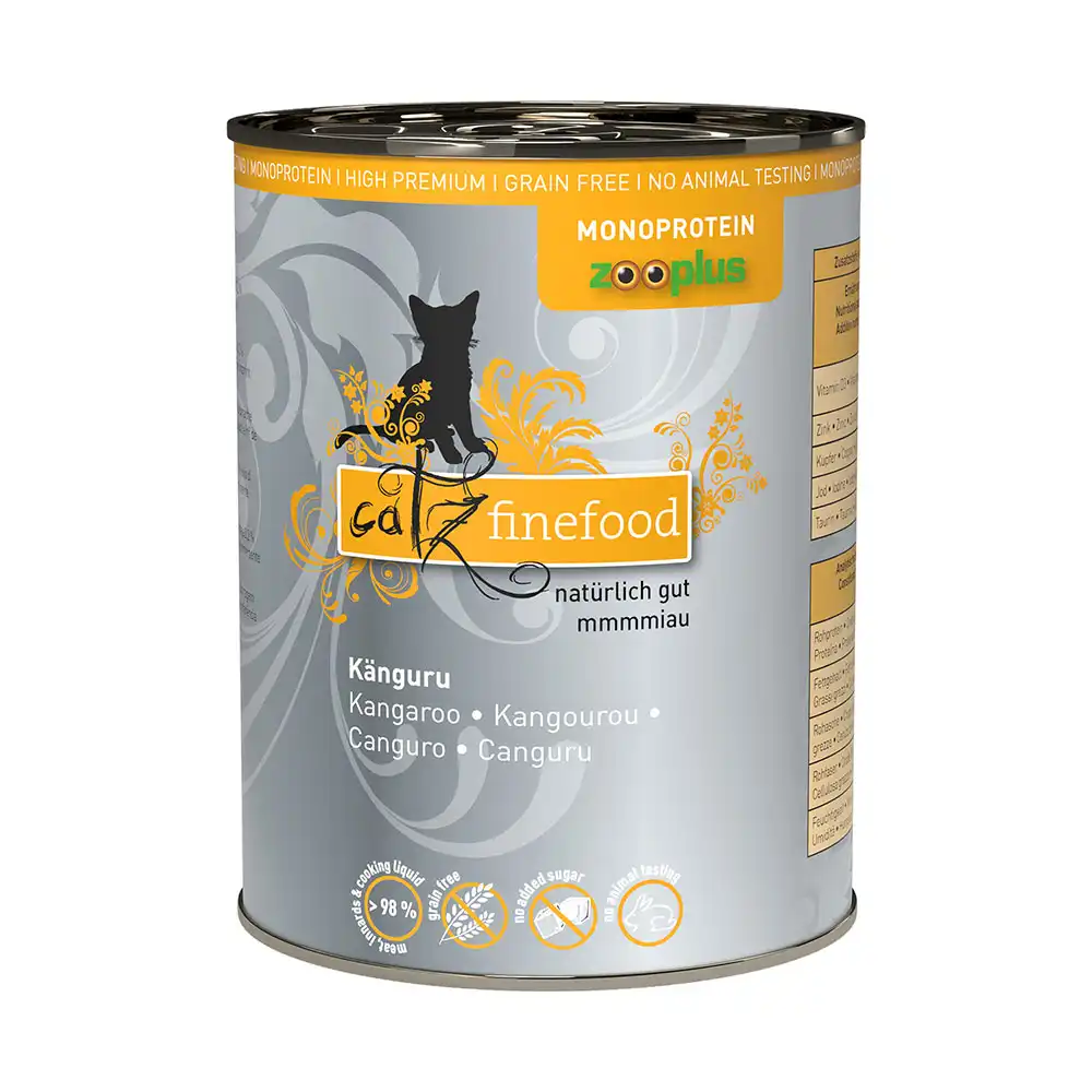 catz finefood Monoprotein zooplus 6 x 400 g - Canguro