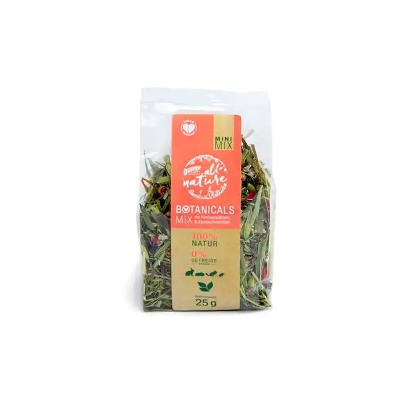 Bunny Botanicals Mini Mix Frambuesa Flor Aciano 5x25 g, Unidades 1 Unidad.