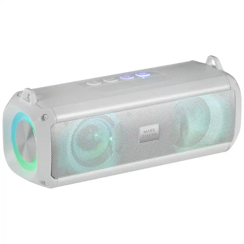 Mars Gaming MSB-XT Altavoz Portátil y Barra de Sonido Bluetooth RGB 20W Blanco