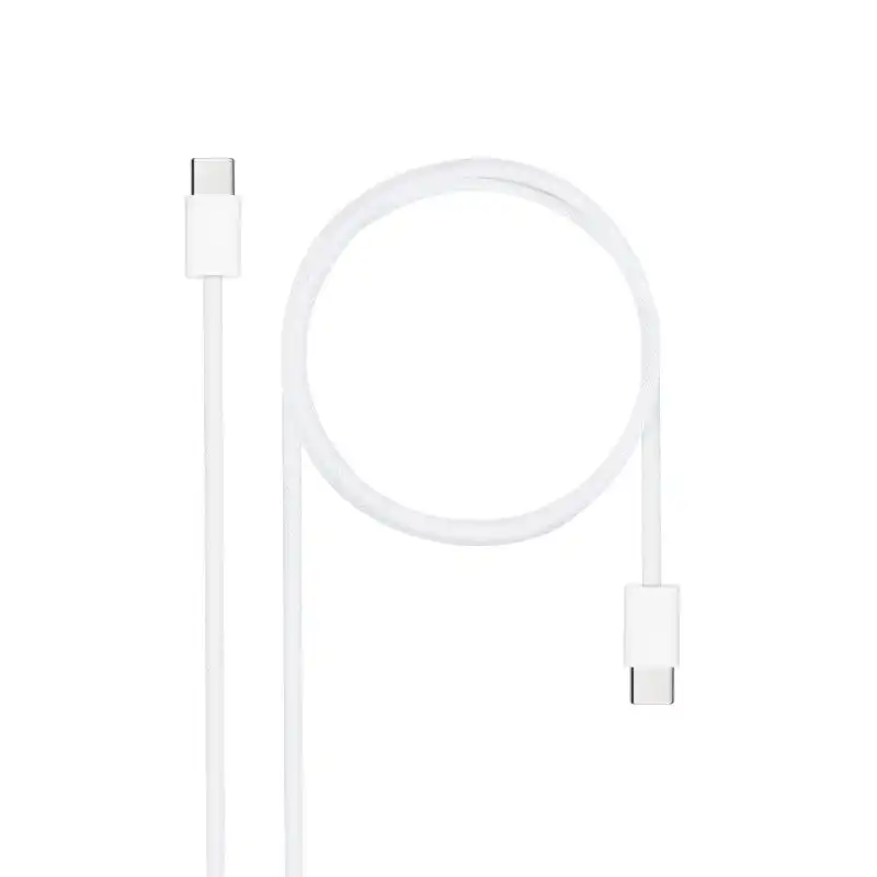 Nanocable 10.01.6002-CO Cable USB 2.0 Tipo-C 60W 480Mbps 2m Blanco