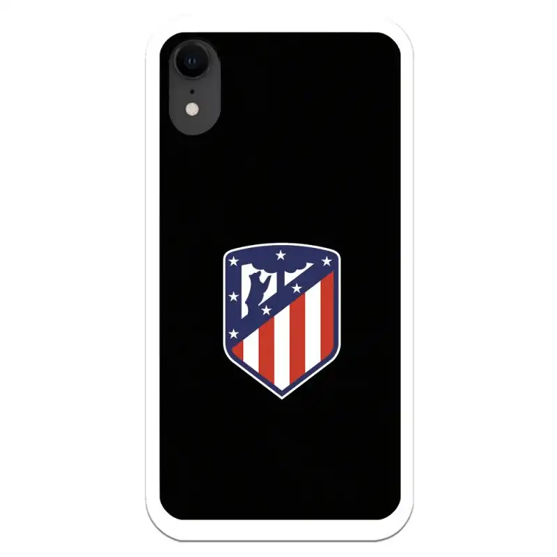 Funda Licencia Oficial Atlético de Madrid Escudo Fondo Negro para iPhone XR