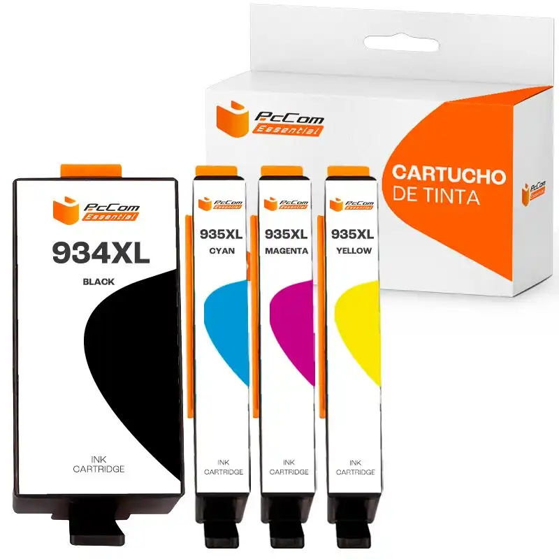 Pccom Essential HP 934XL/935XL Cartucho Tinta Compatible Negro/Cian/Magenta/Amarillo Pack 4