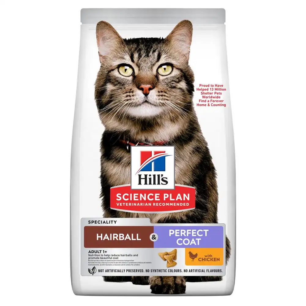 1.5 KG 1.5 KG Hill's Science Plan Adult Hairball & Perfect Coat Pollo pienso para gatos