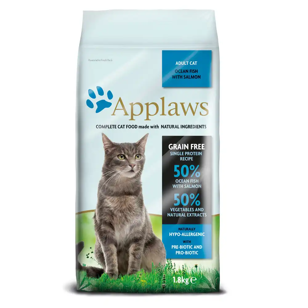 Applaws Adult Naturally Hypoallergenic pescado del océano y salmón - 1,8 kg