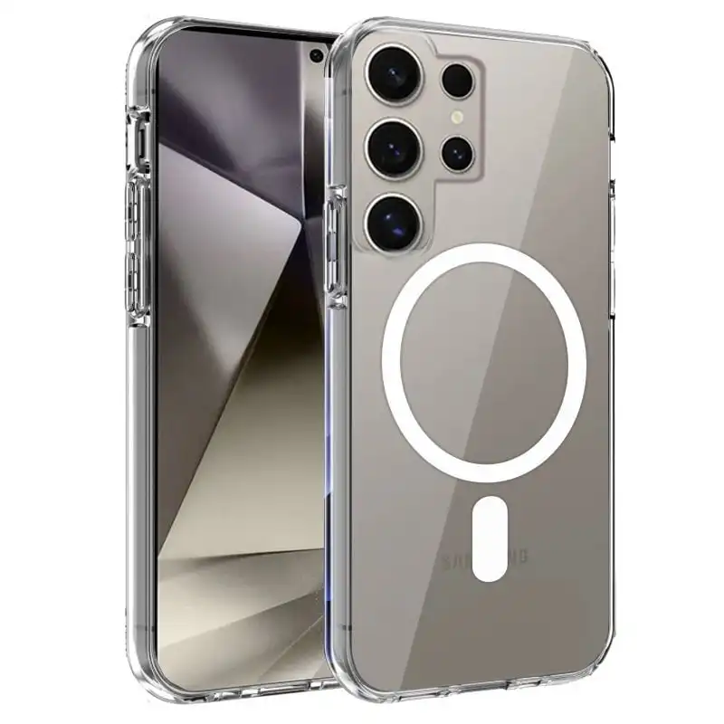 Cool Funda Magnética Transparente para Samsung Galaxy S24 Ultra