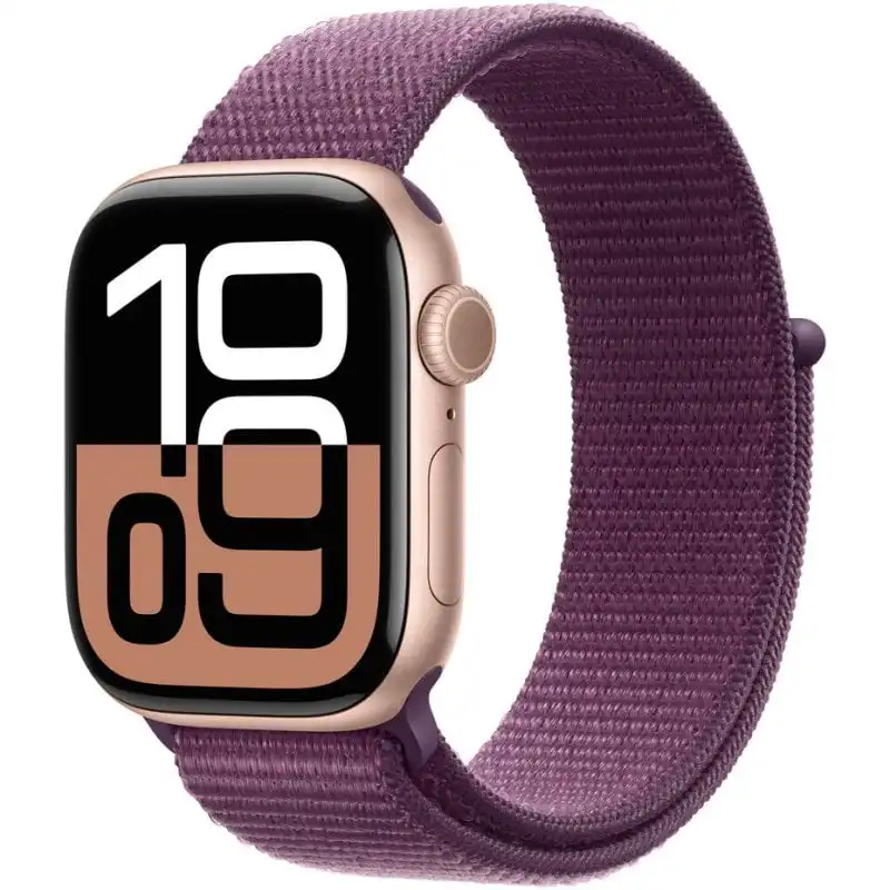 Apple Watch Series 10 GPS 42mm Caja de Aluminio Oro Rosa con Correa Loop Deportiva Ciruela